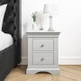 Grey Bedside Table and Chest of Drawers Set - Olivia