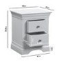 Grey Bedside Table and Chest of Drawers Set - Olivia