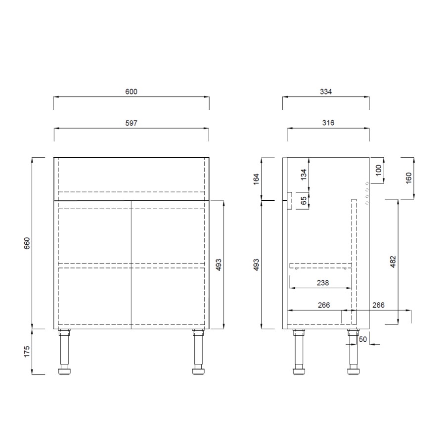 1800mm White Toilet and Sink Unit with Storage Units & Black Fittings - Ontario