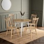 Oak Two Tone Drop Leaf Dining Table with 4 Oak Spindle Dining Chairs