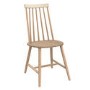 Oak Two Tone Round Drop Leaf Dining Table with 4 Wooden Spindle Dining Chairs