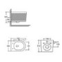 Fluted Wall Hung Rimless Toilet with Soft Close Seat, Matt Black Mechanical Flush Plate, 1168mm Frame & Cistern – Oregon
