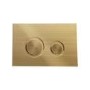 Fluted Wall Hung Rimless Toilet with Soft Close Seat, Brushed Brass Mechanical Flush Plate, 1168mm Frame & Cistern – Oregon