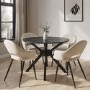 ALMOST PERFECT - Set of 2 Beige Fabric Dining Chairs - Colbie