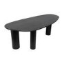 Large Black Oak Pebble Dining Table  - Seats 4 - 6 - Oscar