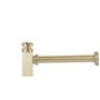 Rectangular Wall Hung Basin with Hidden Waste & Brushed Brass Square Bottle Trap 800mm - Oslo