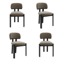 BUN/OTT002/98328 Set of 4 Mink Velvet Dining Chairs - Otto