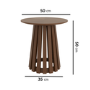 Round Walnut Pedestal Side Table - Owen