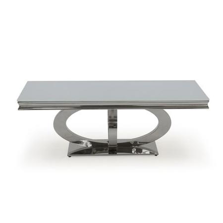 Orion Mirrored Rectangle 180cm Dining Table with 4 Crushed Velvet Dining Chairs in Silver