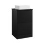 500mm Black Effect Freestanding Countertop Vanity Unit with Square Basin - Palma