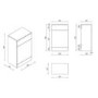 1000mm Black Toilet and Sink Unit with Round Toilet and Chrome Push Button - Palma