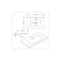 1000mm Black Toilet and Sink Unit with Round Toilet and Black Push Button - Palma
