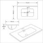 500mm Black Wall Hung Vanity Unit with Basin - Palma