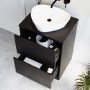 600mm Black Countertop Vanity Unit with Triangular Basin - Palma