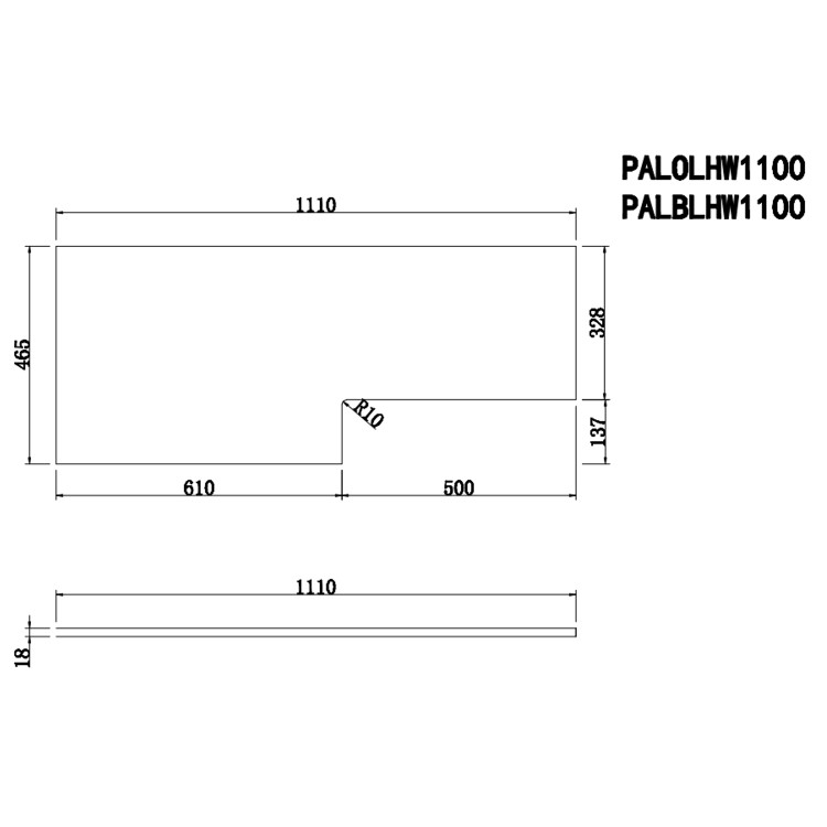 1100mm Black Left Hand Toilet and Sink Unit with Triangular Countertop Basin and Chrome Push Button - Palma