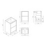 1000mm Oak Wood Effect Toilet and Sink Unit with Round Toilet and Brushed Brass Push Button - Palma