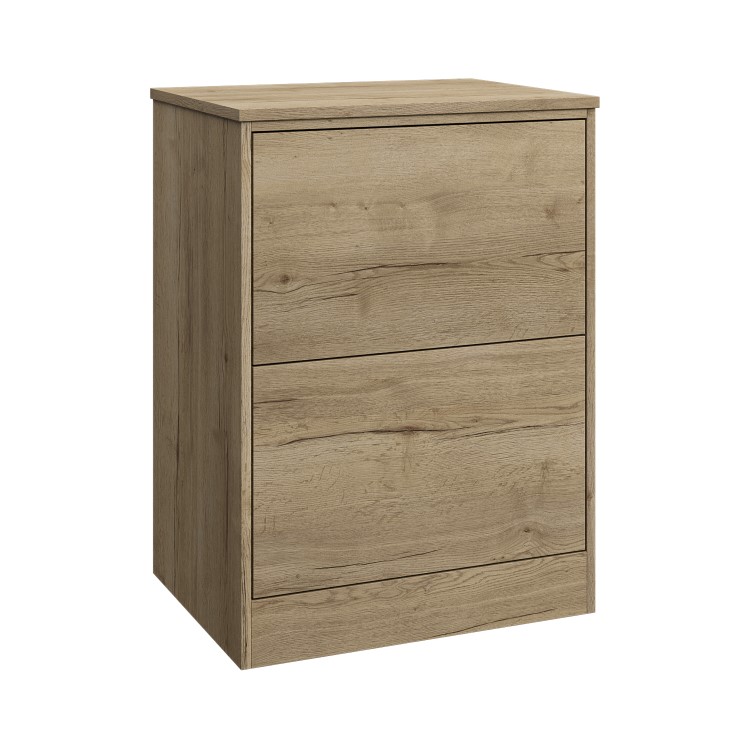 600mm Wood Effect Freestanding Countertop Vanity Unit - Palma