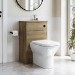 500mm Wood Effect Back to Wall Toilet Unit Only - Palma