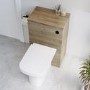 500mm Oak Back to Wall Toilet Unit Only - Palma