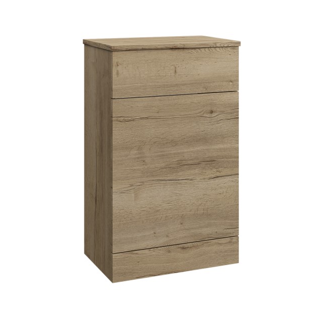 Grade A1 - 500mm Wood Effect Back to Wall Toilet Unit Only - Palma