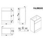 500mm Wood Effect Back to Wall Toilet Unit Only - Palma