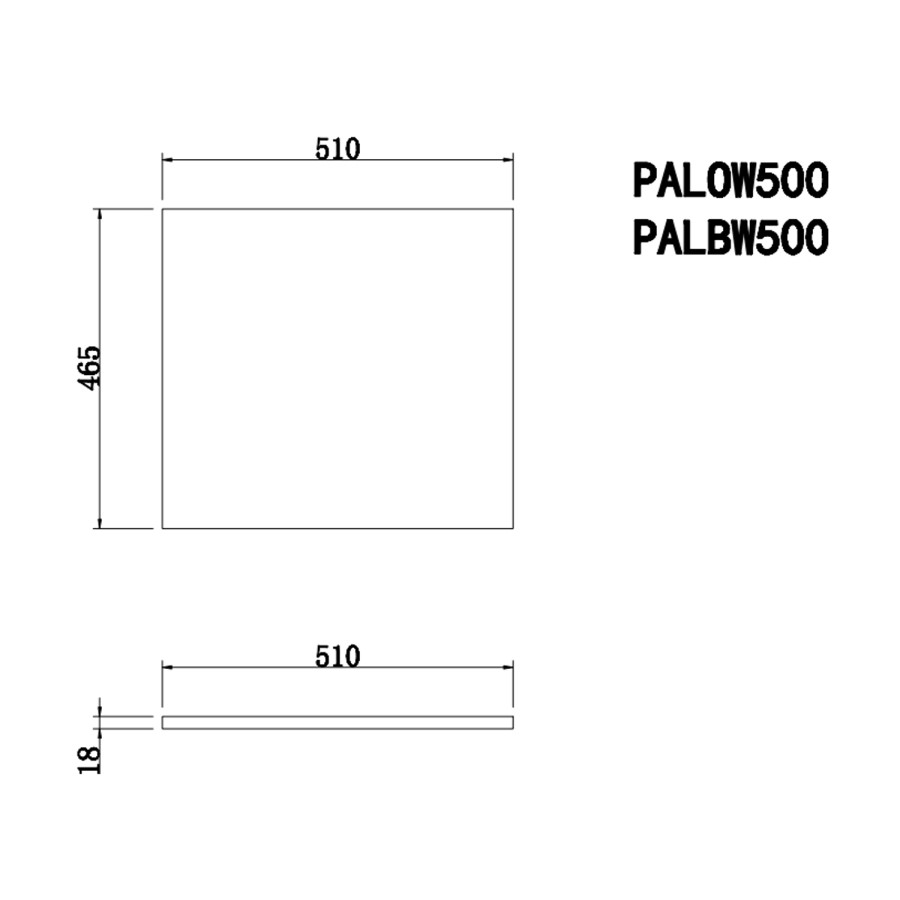 500mm Wood Effect Back to Wall Toilet Unit Only - Palma