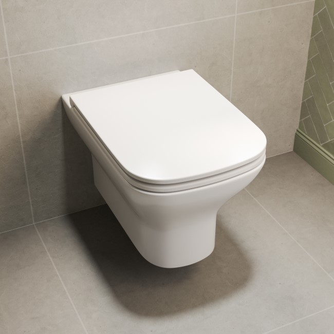 Palma Wall Hung Toilet 1160mm Pneumatic Frame & Cistern & White Glass Flush Plate