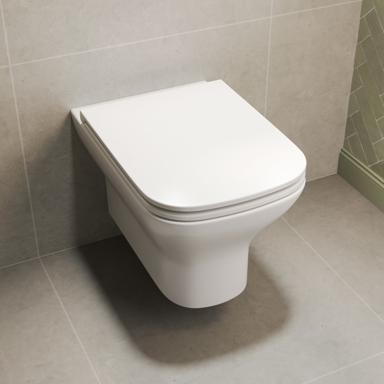 Palma Wall Hung Toilet 1160mm Mechanical WC Frame & Cistern & Black Mechanical Flush Plate