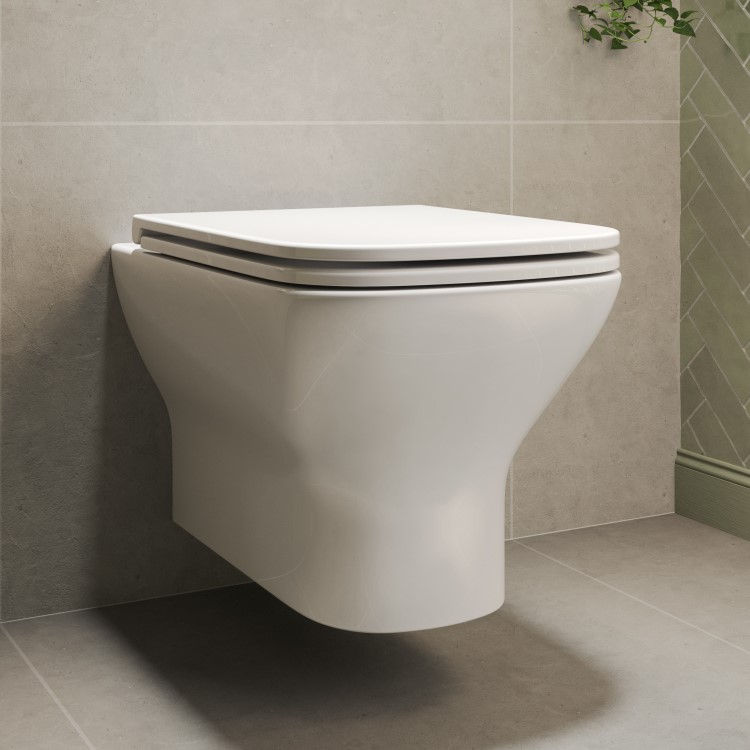 Palma Wall Hung Toilet 1160mm Mechanical WC Frame & Cistern & Black Mechanical Flush Plate