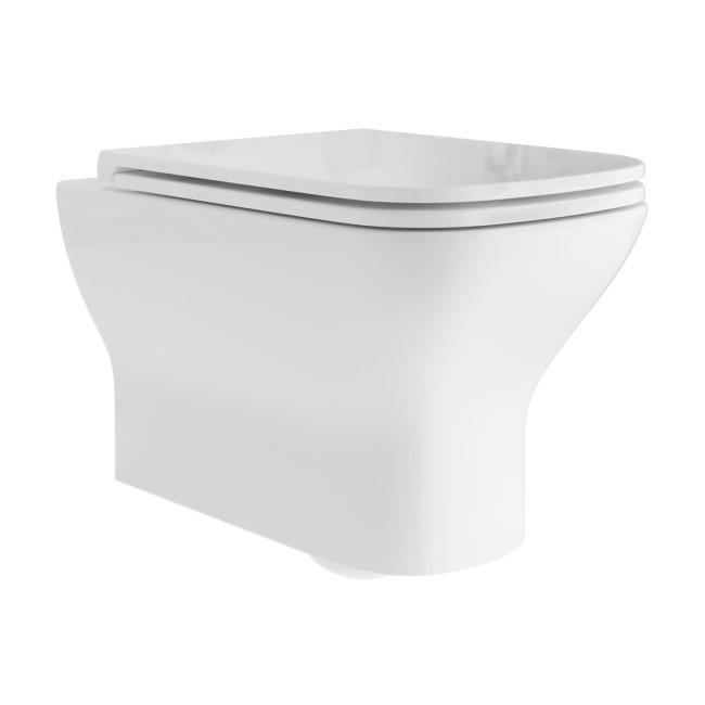 Palma Wall Hung Toilet 1160mm Pneumatic Frame & Cistern & White Glass Flush Plate