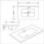 500mm Walnut Wood Effect Wall Hung Vanity Unit with Basin - Palma