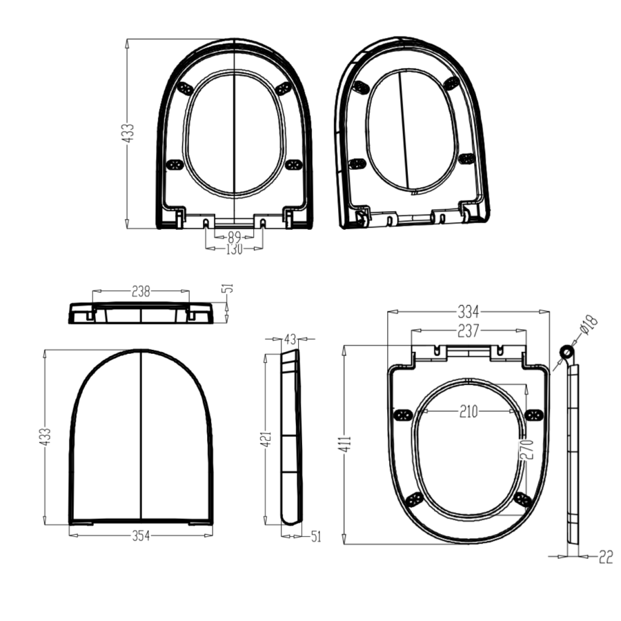 1100mm Walnut Wood Effect Toilet and Sink Unit with Round Toilet and Chrome Push Button - Palma