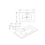 600mm Walnut Wood Effect Wall Hung Vanity Unit with Basin - Palma