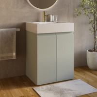 600mm Blue Freestanding Vanity Unit with Basin - Panama