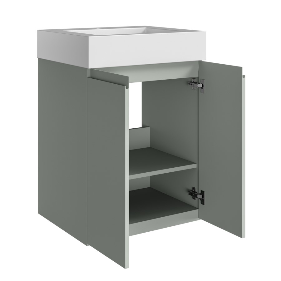 600mm Blue Freestanding Vanity Unit with Basin - Panama