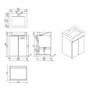 600mm Blue Freestanding Vanity Unit with Basin - Panama