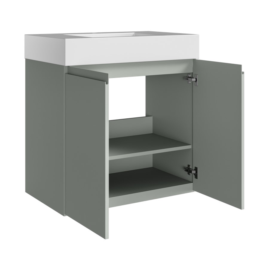 800mm Blue Freestanding Vanity Unit with Basin - Panama