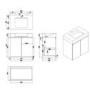 800mm Blue Freestanding Vanity Unit with Basin - Panama