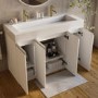 1200mm White Freestanding Double Vanity Unit with Basin - Panama