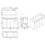 1200mm White Freestanding Double Vanity Unit with Basin - Panama