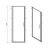 Brushed Brass 8mm Glass Square Hinged Shower Enclosure 800mm - Pavo
