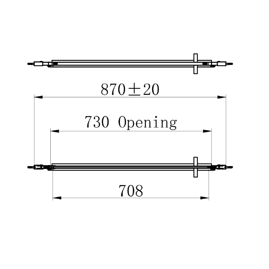Grade A2 - Brushed Brass 8mm Glass Rectangular Hinged Shower Enclosure 900x800mm - Pavo