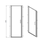 Grade A2 - Brushed Brass 8mm Glass Rectangular Hinged Shower Enclosure 900x800mm - Pavo