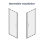Brushed Brass 8mm Glass Rectangular Hinged Shower Enclosure 900x800mm - Pavo