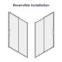 1000mm Chrome Sliding Shower Door 8mm Glass with Traditional Handle - Pavo