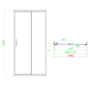 1000mm Brushed Brass Sliding Shower Door 8mm Glass with Traditional Handle - Pavo
