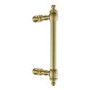 1000mm Brushed Brass Sliding Shower Door 8mm Glass with Traditional Handle - Pavo