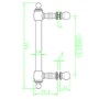 1000mm Chrome Sliding Shower Door 8mm Glass with Traditional Handle - Pavo