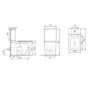 1200 x 800mm Brass Rectangular Sliding Door Shower Enclosure Suite with Toilet and Basin - Pavo
