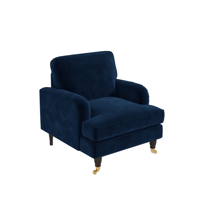 Navy Velvet Armchair - Payton